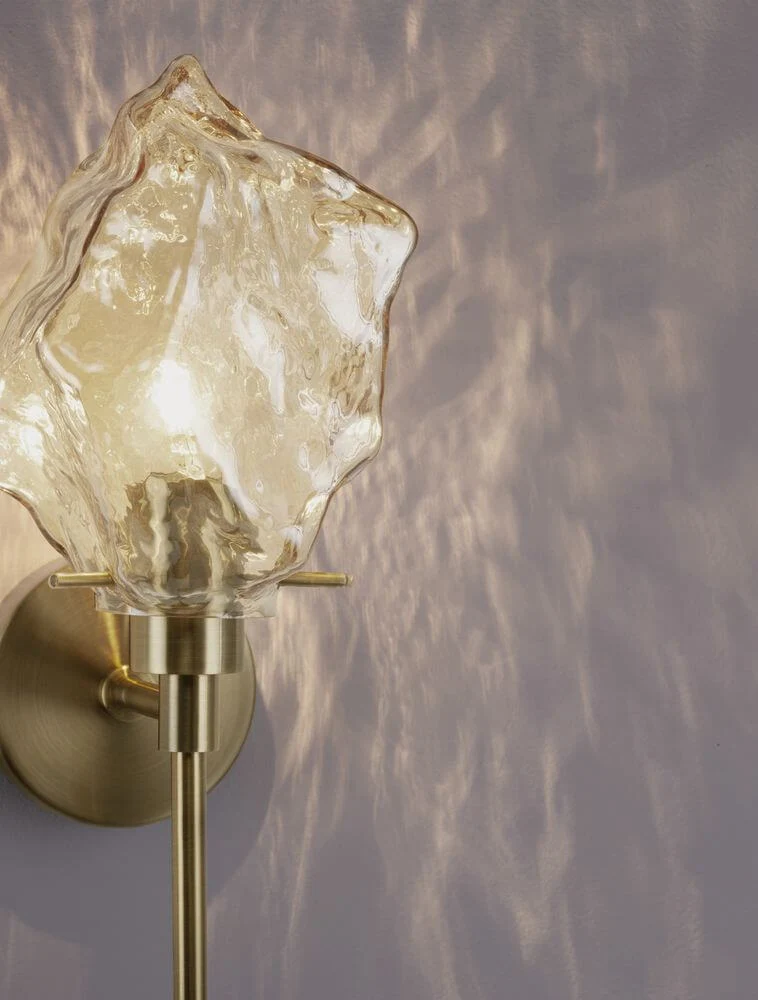 Odelle Wandleuchte Gold, Bernstein