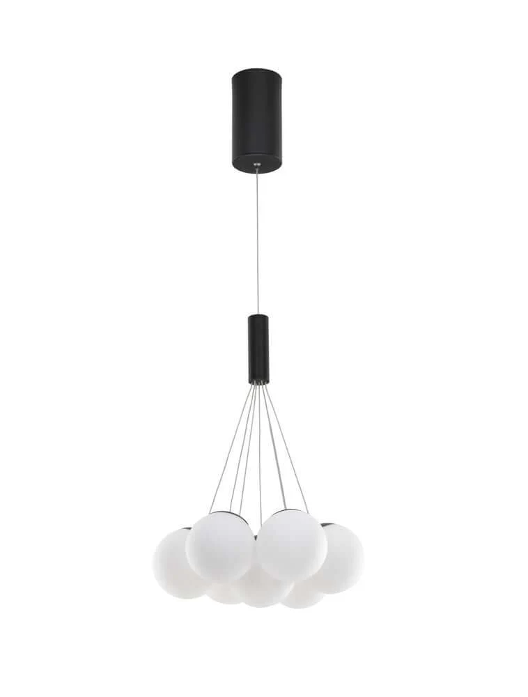 Nuvole LED Pendelleuchte 7-flammig Ø 36cm 3000K Schwarz, Weiß