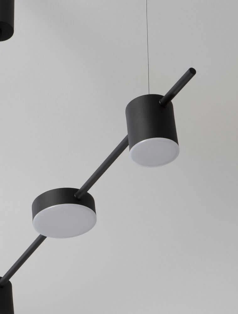 Nordik LED Pendelleuchte 5-flammig 3000K Schwarz