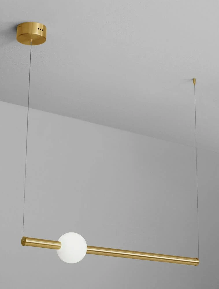 Neutron LED Pendelleuchte Horizontal 3000K Gold