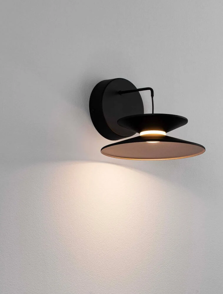 Morfi Wandleuchte 3000K Schwarz, Gold