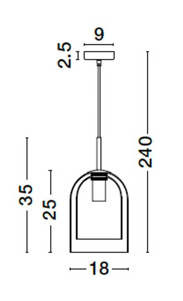 Velor Pendelleuchte E27 Ø 18cm