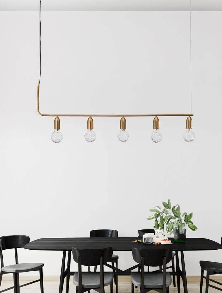 Veda Pendelleuchte 128cm G9 Horizontal 5-flammig