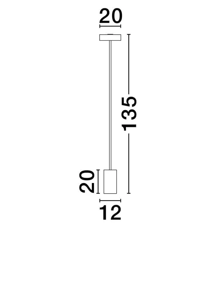 Thea LED Stehlampe H 135cm Ø 20cm 3000K