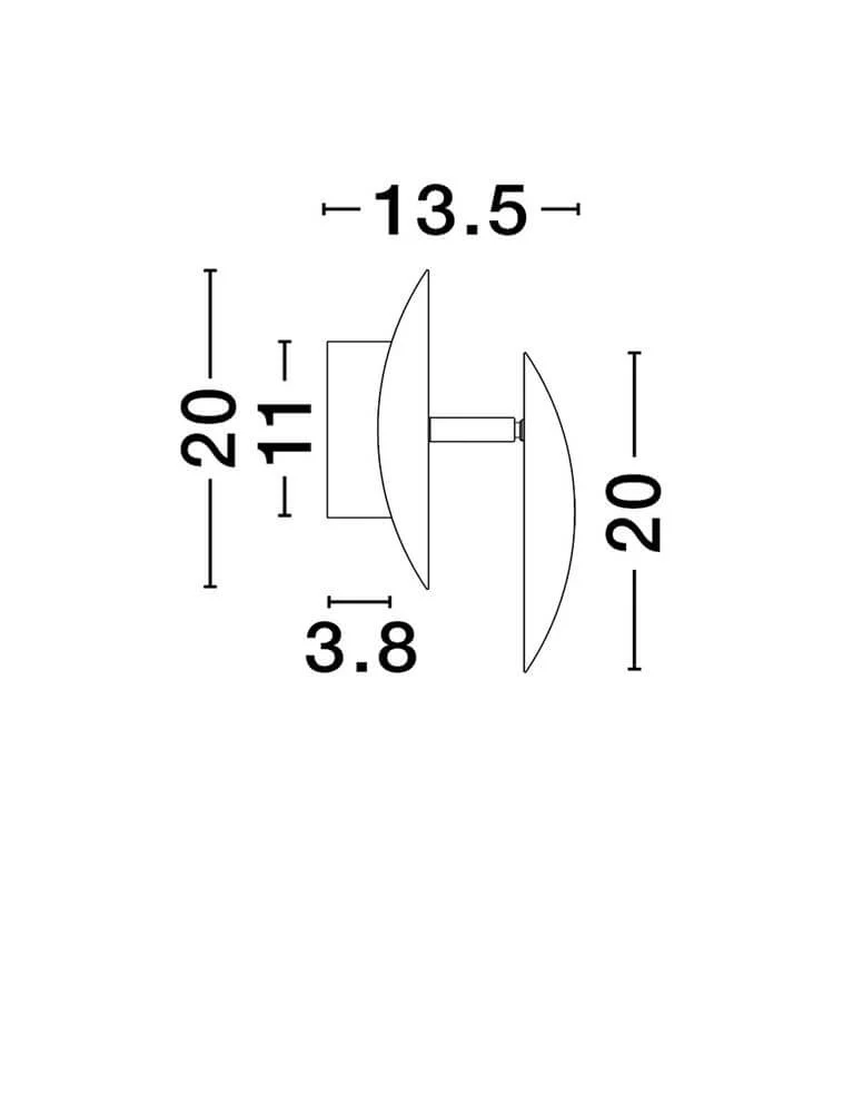 Solei LED Wandleuchte Ø 20cm 3000K