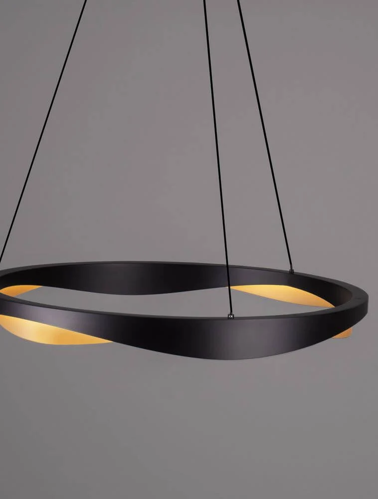 Radon LED Pendelleuchte 3000K Schwarz, Gold