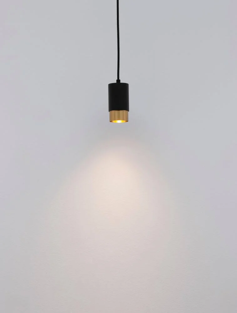 Pongo Pendelleuchte Cover Oben Ø 5,9cm Schwarz, Gold
