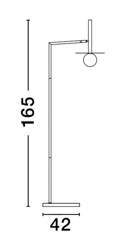 Pielo Stehlampe G9 H 165cm Ø 42cm