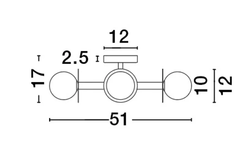 Pielo Deckenleuchte G9 4-flammig