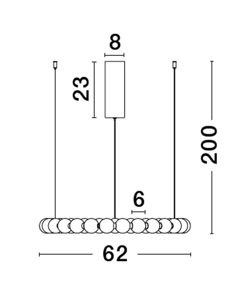 Perla LED Pendelleuchte 27-flammig Ø 62cm 3000K