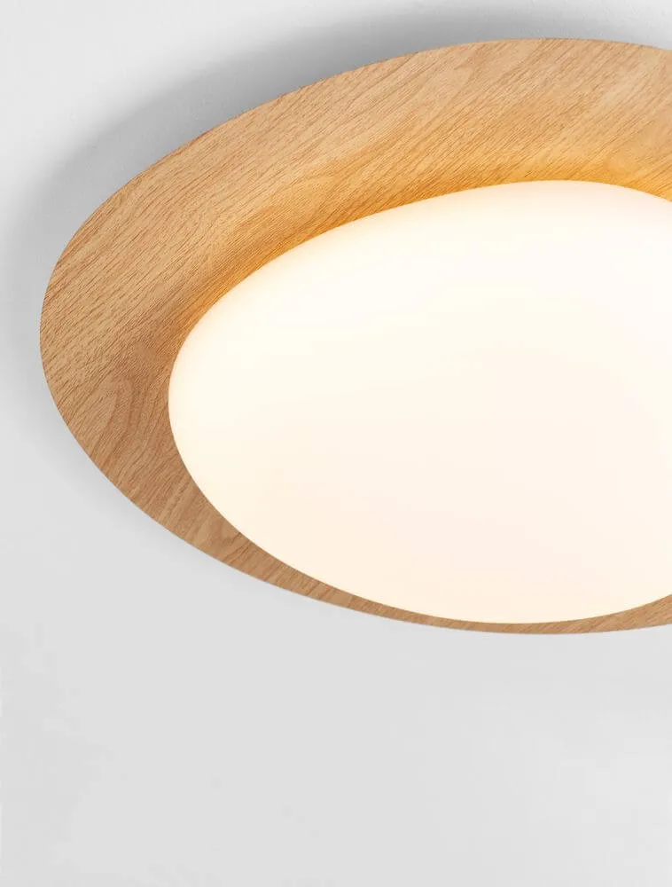 Nimbus LED Deckenleuchte 3000K Holz, Weiß