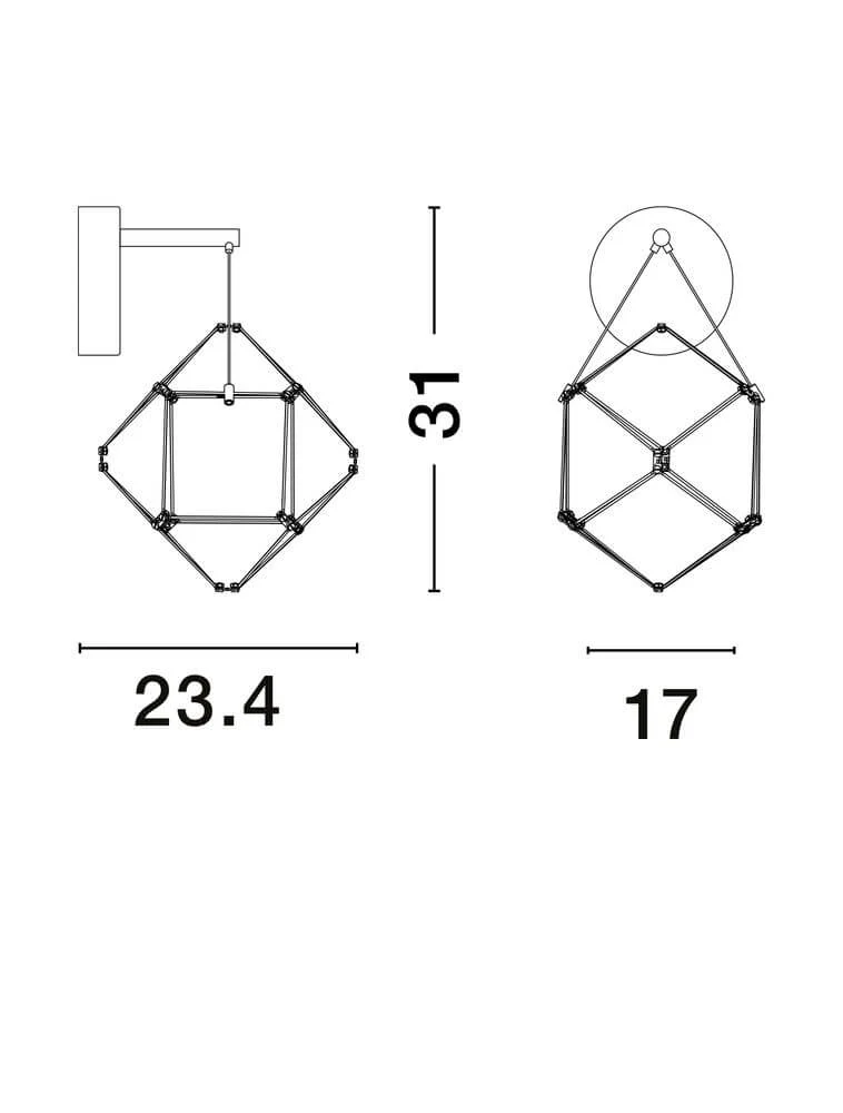 Nebula LED Wandleuchte Ø 23,4cm 3000K