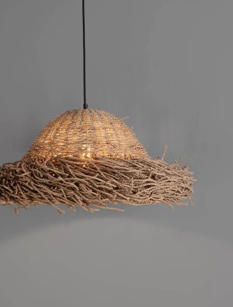 Natu Pendelleuchte E27 Seegras Braun