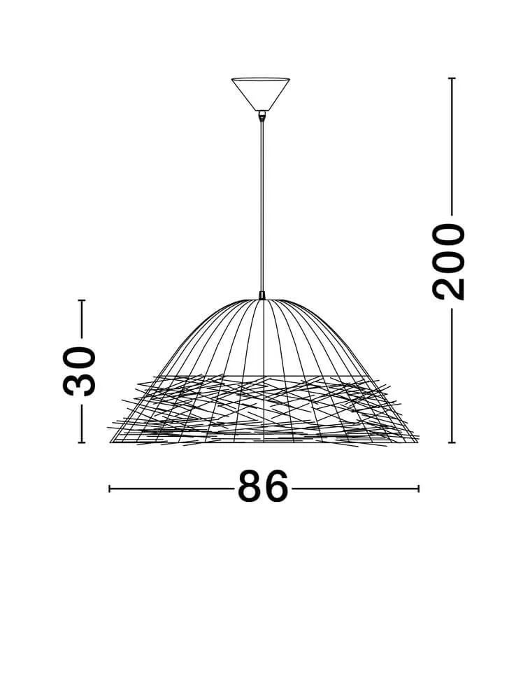 Natu Pendelleuchte E27 Seegras Braun