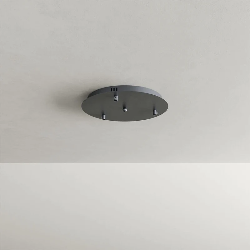 s.luce Santa Air LED Esszimmer-Pendelleuchte 3-flammig Ø 40cm Baldachin