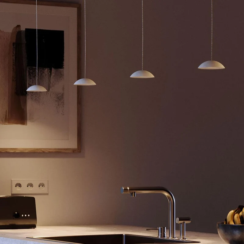 s.luce Santa Air LED Esstisch-Hängelampe 8-flammig 160cm 2-reihig