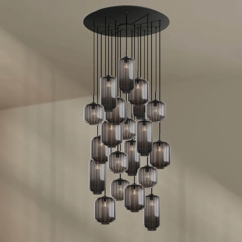 s.luce Velo Galerielampe 20-flammig Ø 120cm Ø 18/20/25cm