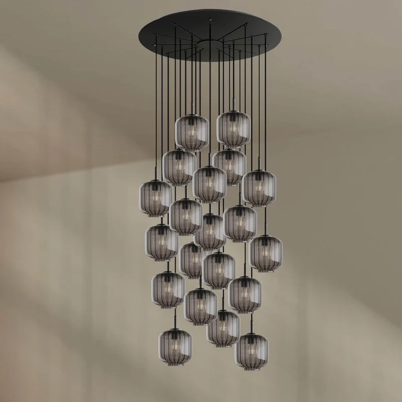 s.luce Velo Galerieleuchte 20-flammig Ø 120cm Baldachin Ø 20cm