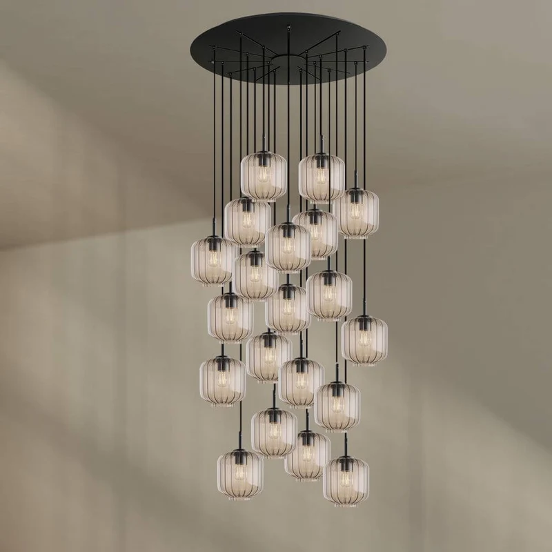 s.luce Velo Galerieleuchte 20-flammig Ø 120cm Baldachin Ø 20cm