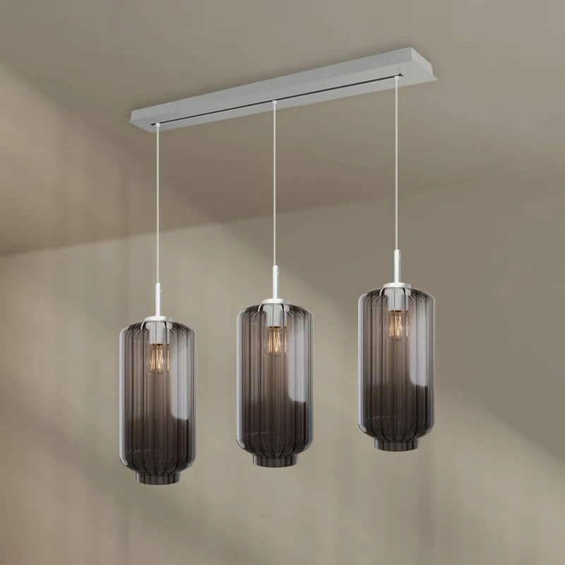 s.luce Velo Esstisch-Pendelleuchte 3-flammig 120cm Ø 18cm