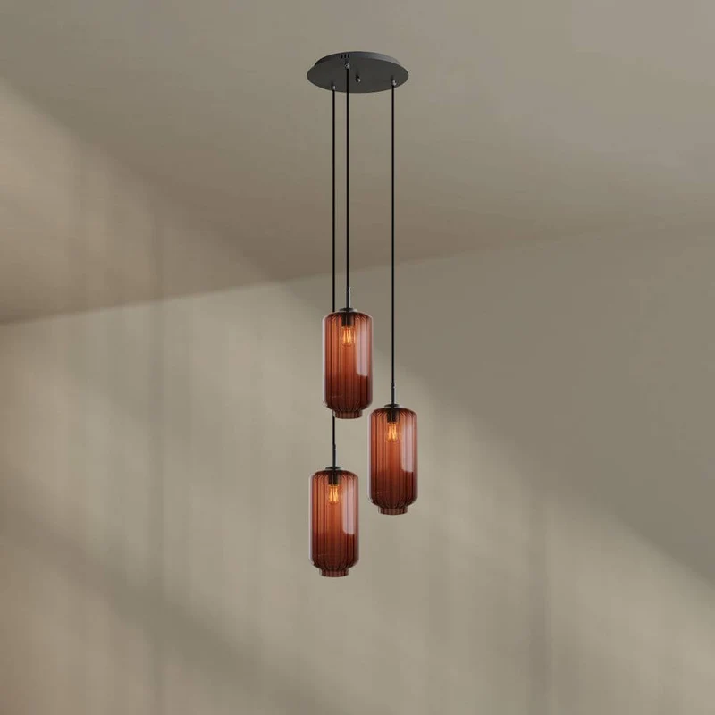 s.luce Velo Galerielampe 3-flammig Ø 40cm Baldachin Ø 18cm