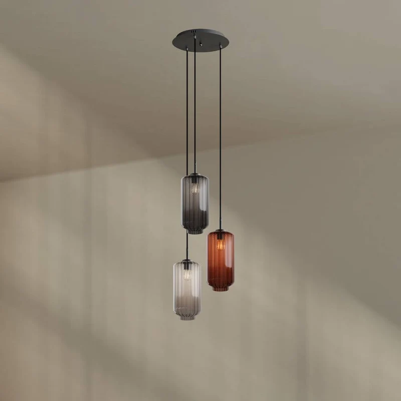 s.luce Velo Galerielampe 3-flammig Ø 40cm Baldachin Ø 18cm