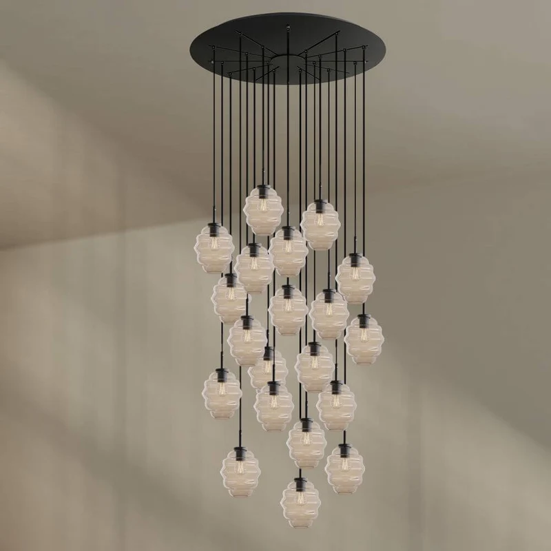 s.luce Echos Galerieleuchte 20-flammig Ø 120cm Baldachin Ø 18cm