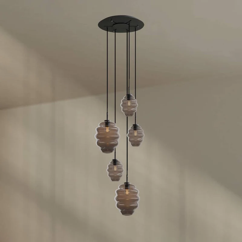 s.luce Echos Galerieleuchte 5-flammig Ø 60cm Baldachin Ø 18/25cm