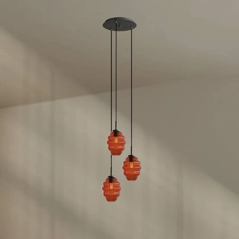 s.luce Echos Galerieleuchte 3-flammig Ø 40cm Baldachin Ø 18cm