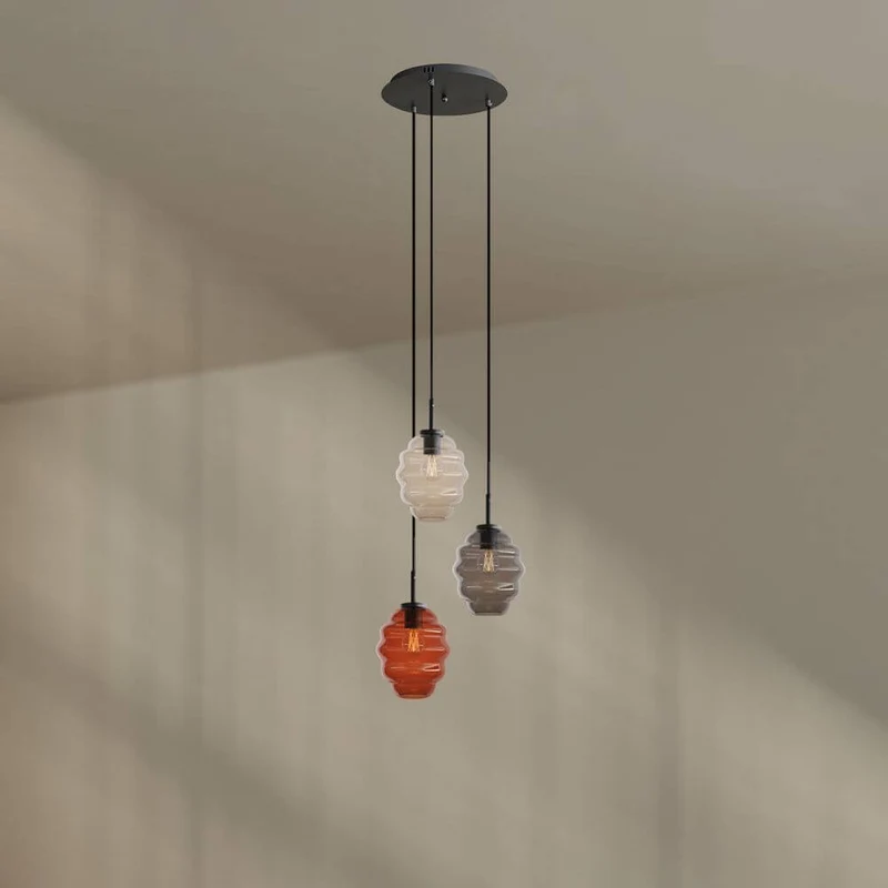 s.luce Echos Galerieleuchte 3-flammig Ø 40cm Baldachin Ø 18cm