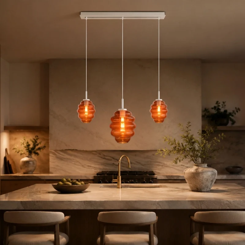 s.luce Echos Esstischlampe 3-flammig 120cm Ø 18/25cm