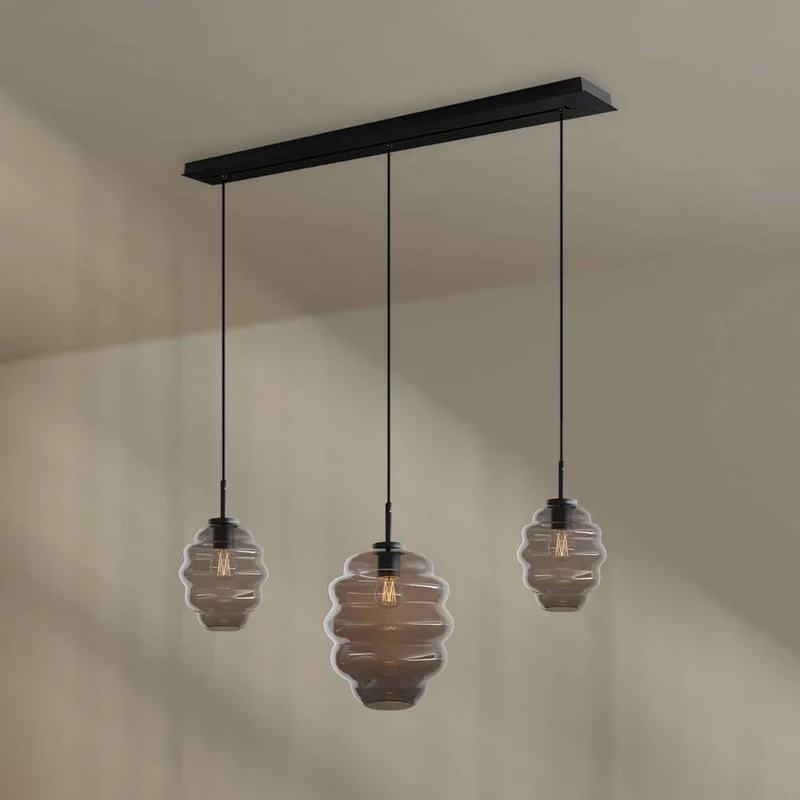 s.luce Echos Esstischlampe 3-flammig 120cm Ø 18/25cm