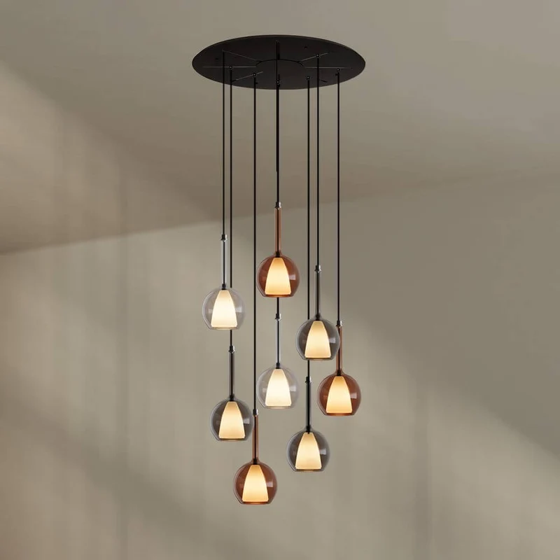 s.luce Belluna Galerieleuchte 8-flammig Ø 80cm Baldachin