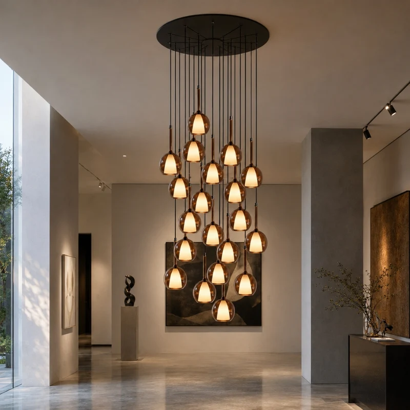 s.luce Belluna Galerieleuchte 20-flammig Ø 120cm Baldachin