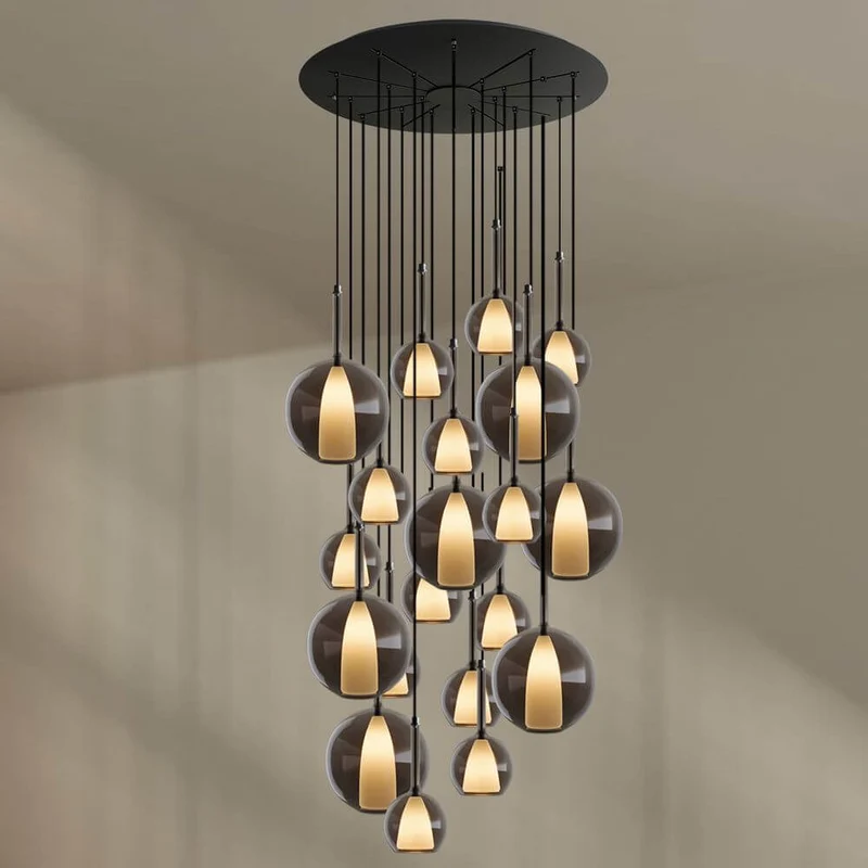 s.luce Belluna Galerieleuchte 20-flammig Ø 120cm Baldachin