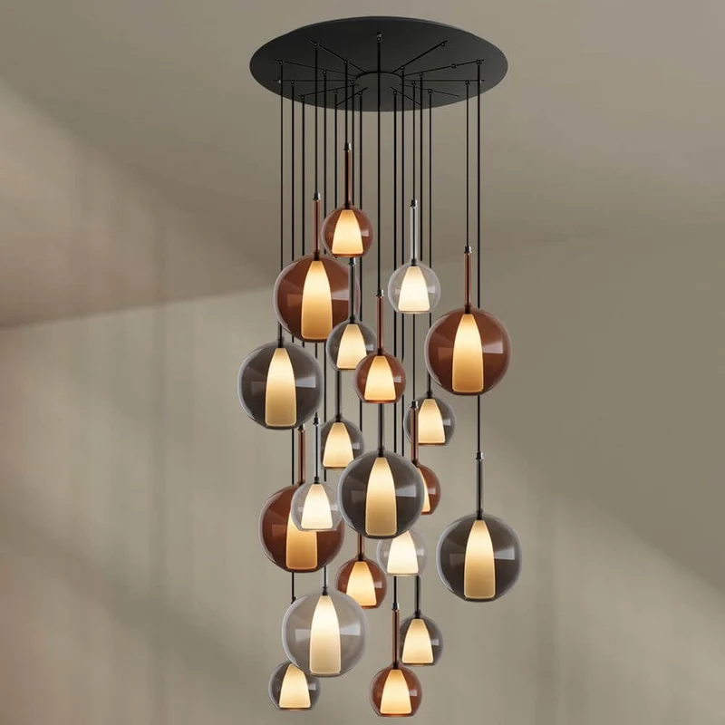s.luce Belluna Galerieleuchte 20-flammig Ø 120cm Baldachin