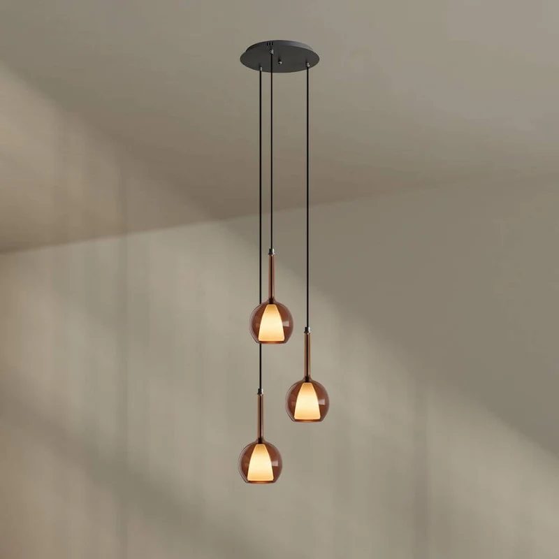 s.luce Belluna Galerieleuchte 3-flammig Ø 40cm Baldachin
