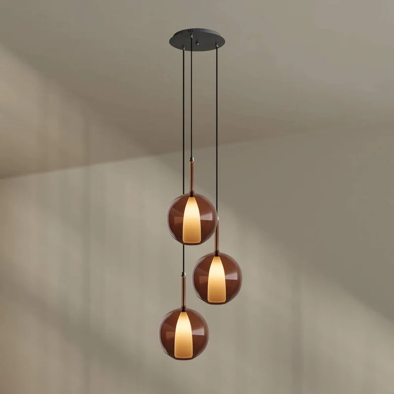 s.luce Belluna Galerieleuchte 3-flammig Ø 40cm Baldachin