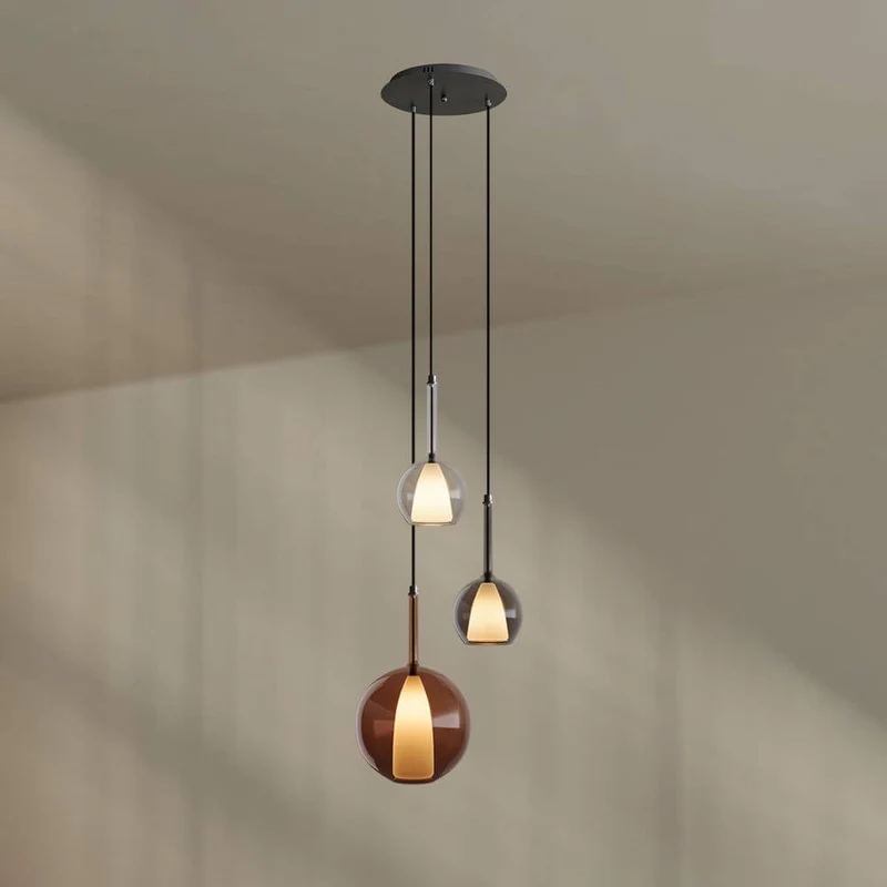 s.luce Belluna Galerieleuchte 3-flammig Ø 40cm Baldachin