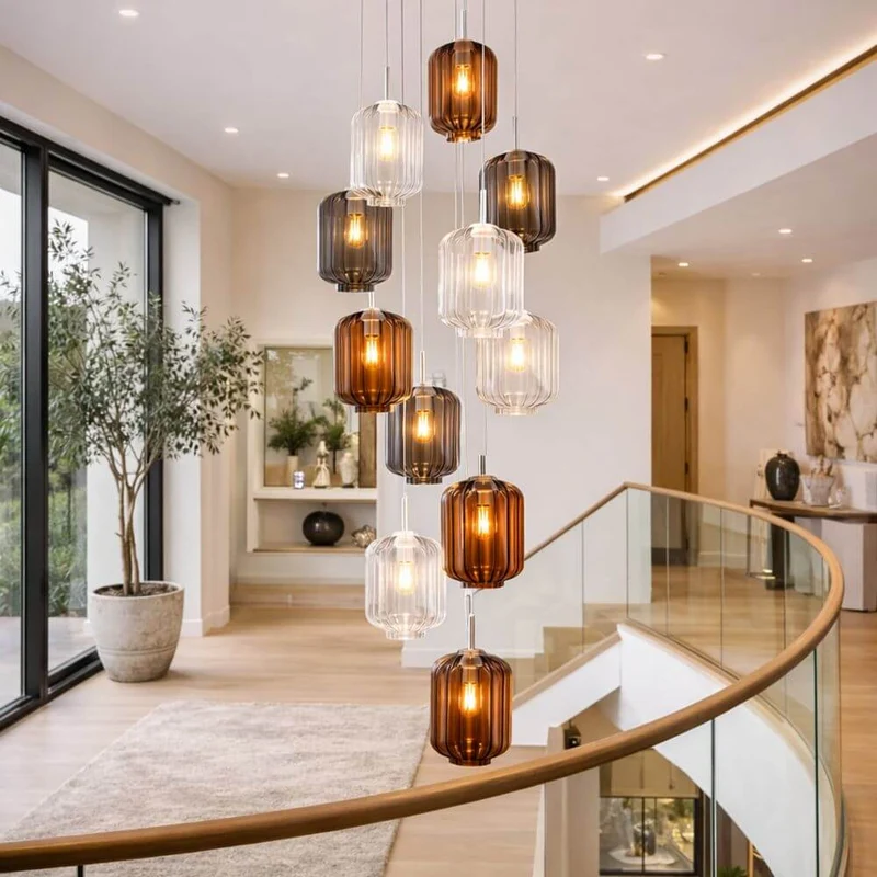 s.luce Velo Glas-Pendelleuchte Aufhängung 150cm Weiß