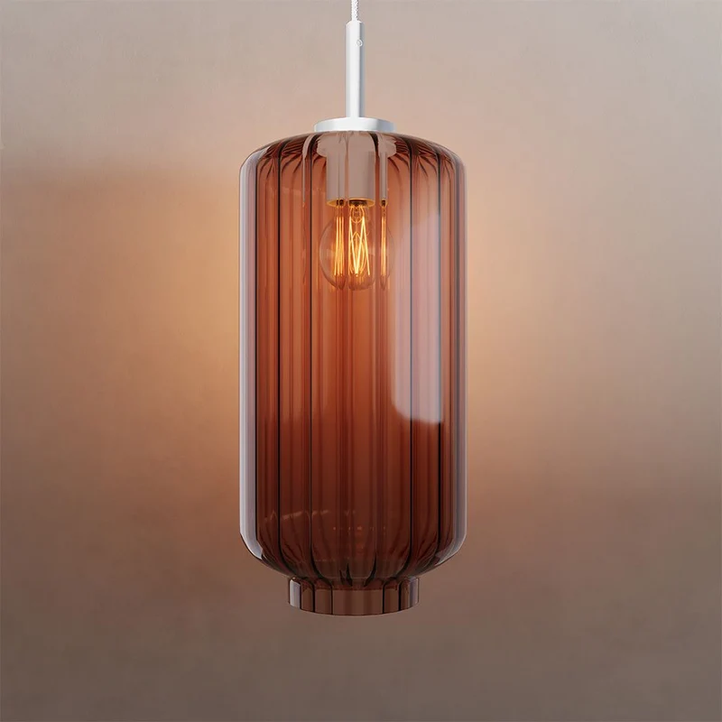 s.luce Velo Glas-Pendelleuchte Aufhängung 150cm Weiß