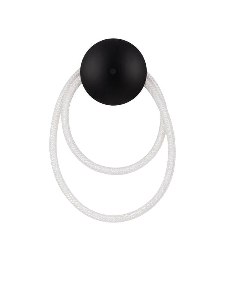 Ilane LED Wandleuchte Rund 3000K Schwarz