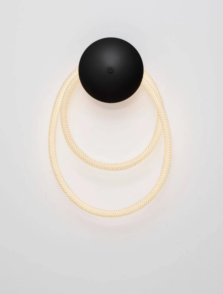 Ilane LED Wandleuchte Rund 3000K Schwarz