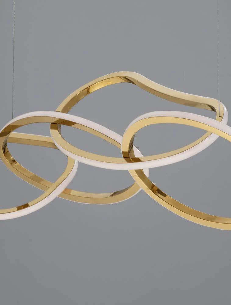 Girish LED Pendelleuchte 4-flammig 3000K Gold