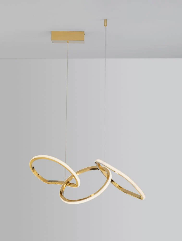 Girish LED Pendelleuchte 3-flammig 3000K Gold