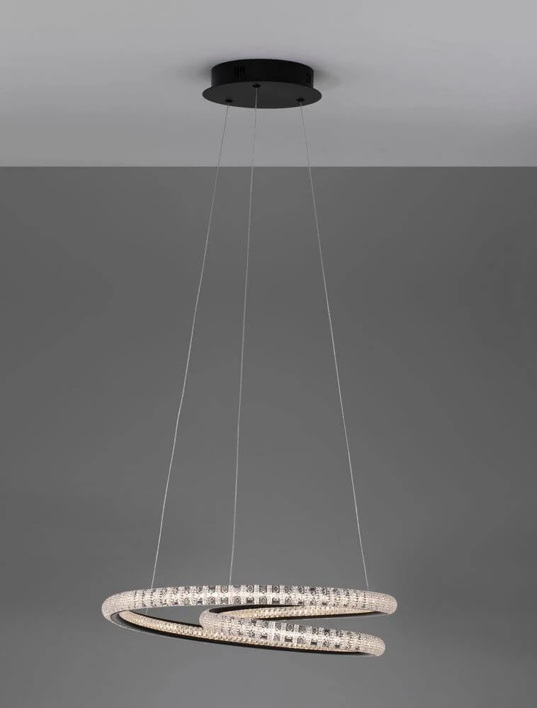 Ginevra LED Pendelleuchte Ø 48cm 3000K Schwarz