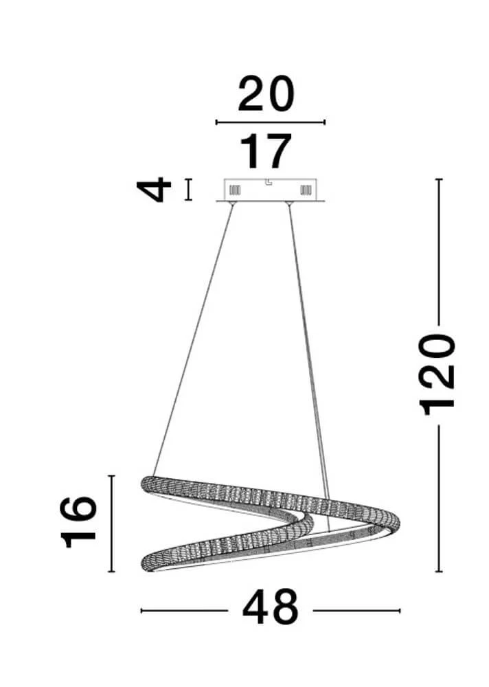 Ginevra LED Pendelleuchte Ø 48cm 3000K Schwarz