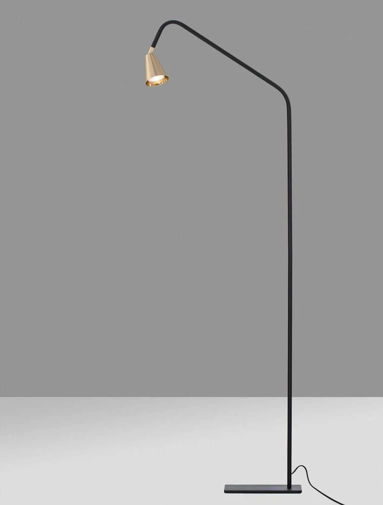 Geko Stehlampe Schwarz, Gold