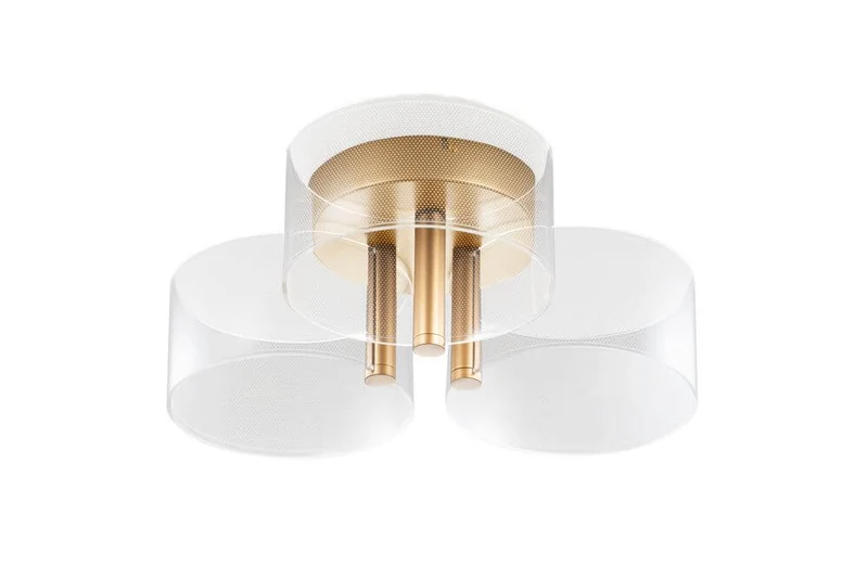 Gatlin LED Deckenleuchte 3-flammig Ø 44cm 3000K Messing-Gold