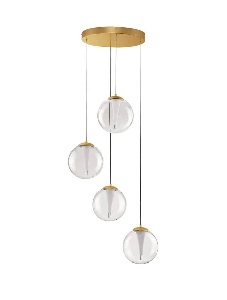 Galeo Pendelleuchte 4-flammig Ø 56cm 3000K Gold